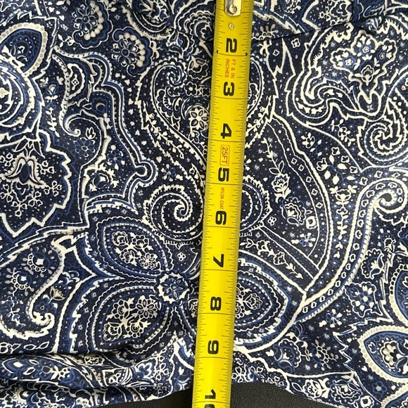 Charter‎ Club Classic Fit Women's 6 Blue Paisley Pants 4 Pocket Preppy Business - Picture 9 of 13